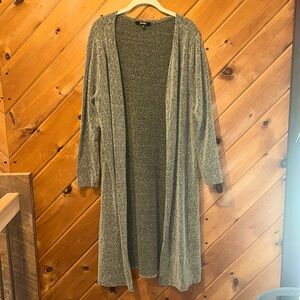 Implusive ribbed green duster cardigan